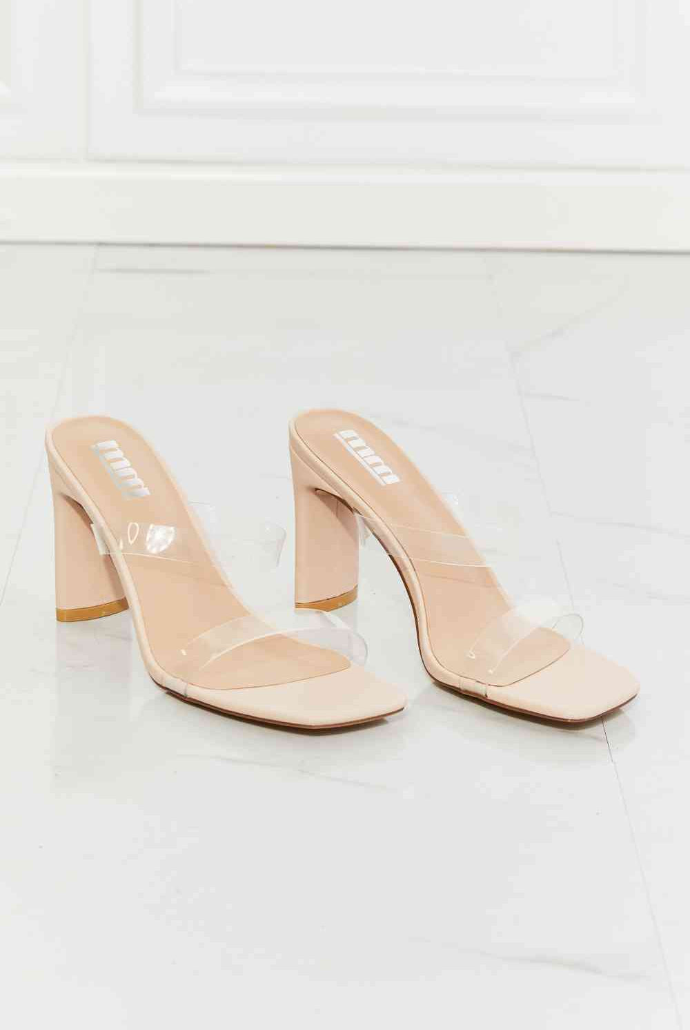 Walking On Air Transparent Double Band Heeled Sandal-Heels-Krush Kandy, Women's Online Fashion Boutique Located in Phoenix, Arizona (Scottsdale Area)
