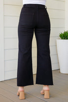 August High Rise Wide Leg Crop Jeans in Black-Jeans-Krush Kandy, Women's Online Fashion Boutique Located in Phoenix, Arizona (Scottsdale Area)