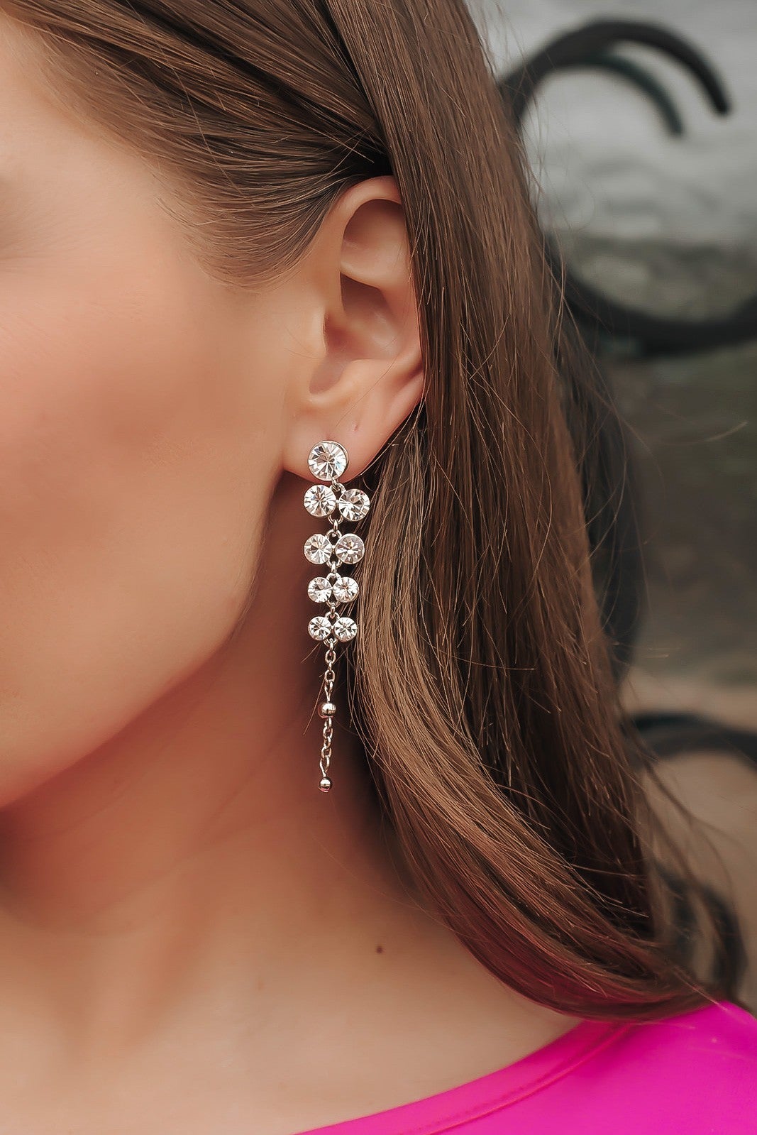 Long Drop Swarovski Dangle Earrings-Earrings-Krush Kandy, Women's Online Fashion Boutique Located in Phoenix, Arizona (Scottsdale Area)