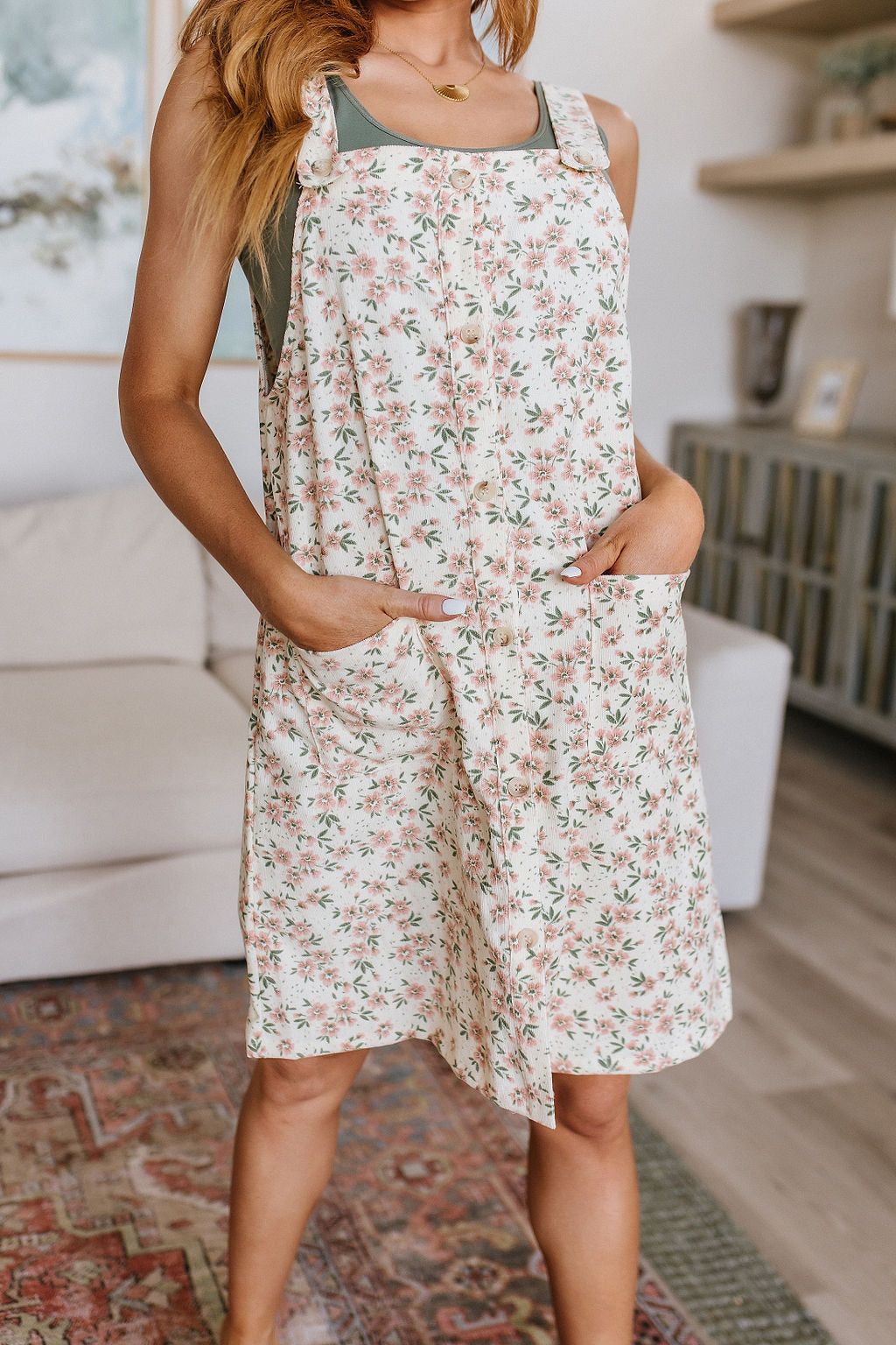 Baby Blossoms Floral Jumper-Dresses-Krush Kandy, Women's Online Fashion Boutique Located in Phoenix, Arizona (Scottsdale Area)