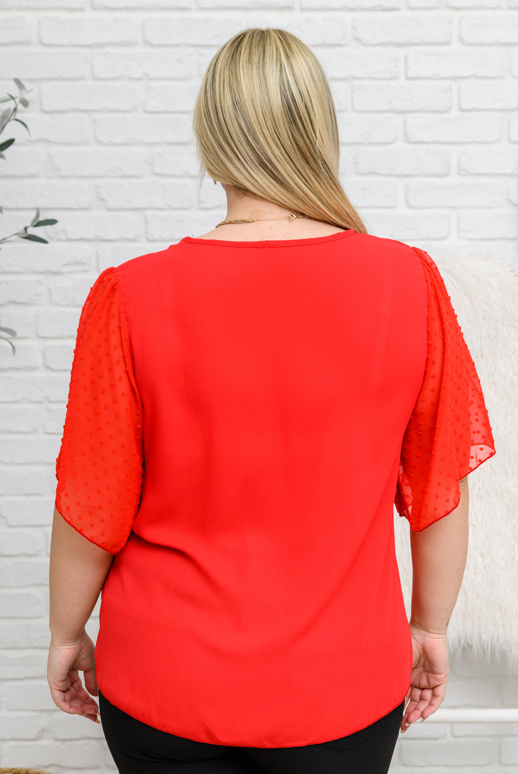 Best Of My Love Short Sleeve Blouse In Red-Short Sleeve Tops-Krush Kandy, Women's Online Fashion Boutique Located in Phoenix, Arizona (Scottsdale Area)