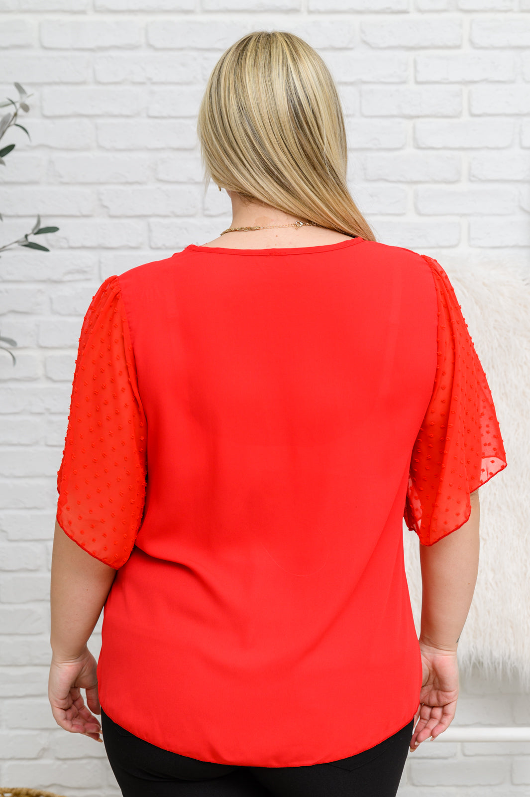 Best Of My Love Short Sleeve Blouse In Red-Short Sleeve Tops-Krush Kandy, Women's Online Fashion Boutique Located in Phoenix, Arizona (Scottsdale Area)