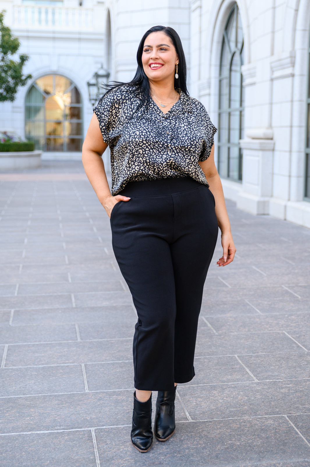 Big Dreams Stretch Pull On Dress Pants In Black-Pants-Krush Kandy, Women's Online Fashion Boutique Located in Phoenix, Arizona (Scottsdale Area)
