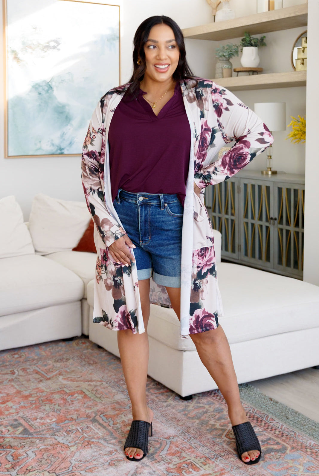 Blooming With Happiness Cardigan-Cardigans-Krush Kandy, Women's Online Fashion Boutique Located in Phoenix, Arizona (Scottsdale Area)