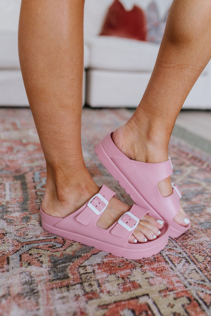 Boardwalk EVA Double Strap Platform Sandals in Rose-Sandals-Krush Kandy, Women's Online Fashion Boutique Located in Phoenix, Arizona (Scottsdale Area)