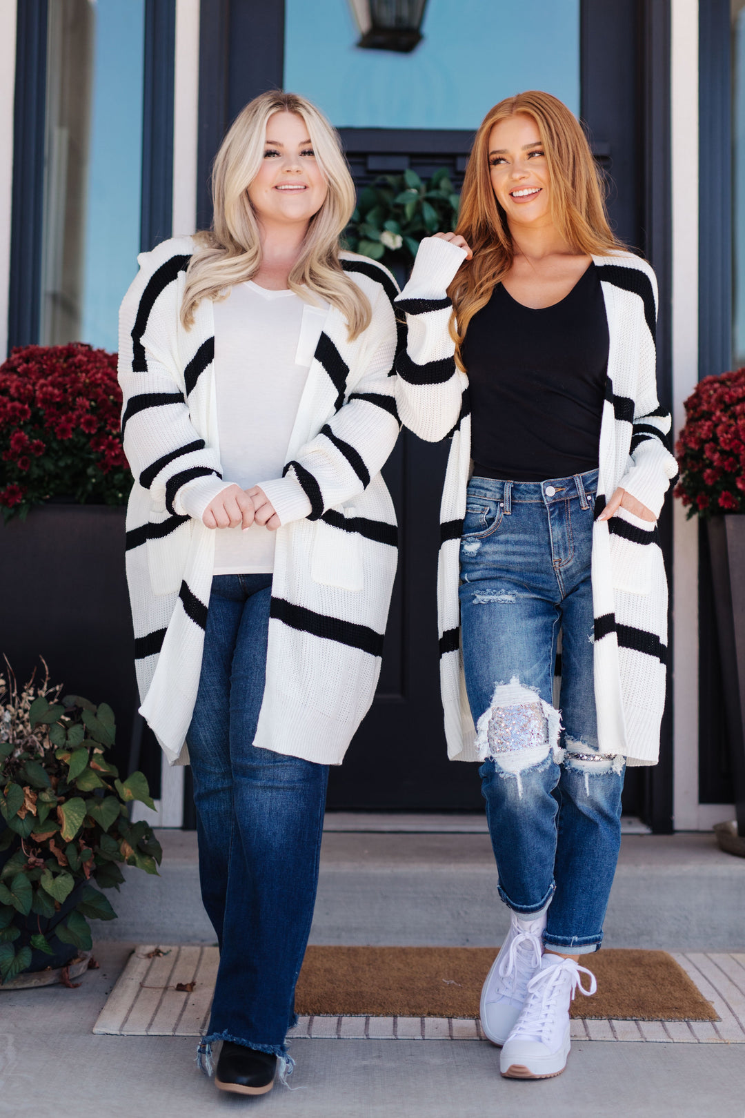 Brighter is Better Striped Cardigan in Ivory-Cardigans-Krush Kandy, Women's Online Fashion Boutique Located in Phoenix, Arizona (Scottsdale Area)