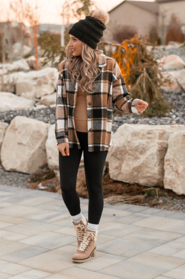 Kristyn's Fall Plaid Shacket | S-2X, 3 Colors-Jackets-Krush Kandy, Women's Online Fashion Boutique Located in Phoenix, Arizona (Scottsdale Area)
