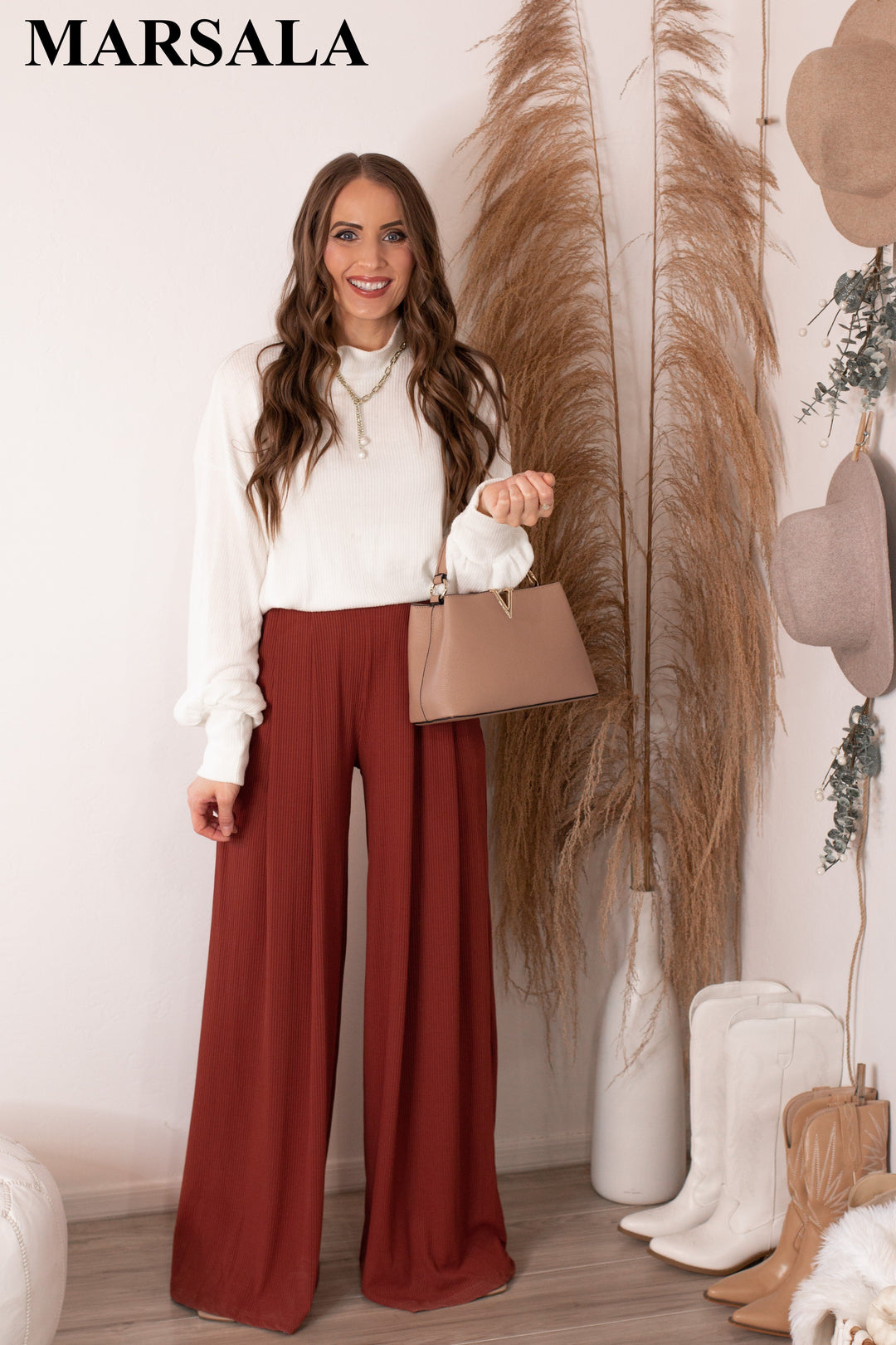 Drive You Mad Ribbed Wide Leg Pants | 6 Colors