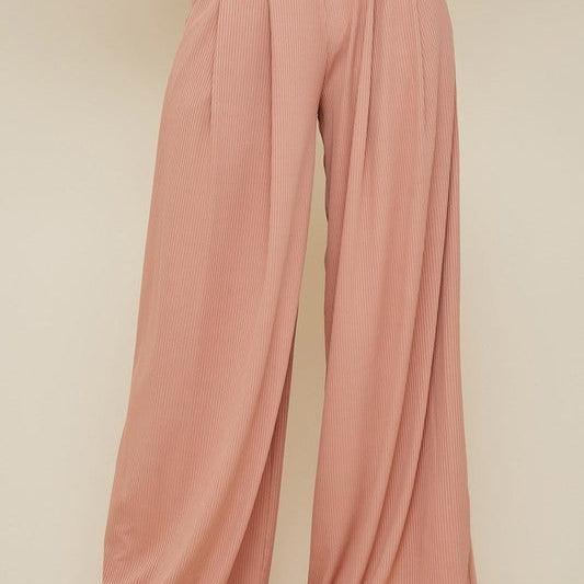 Drive You Mad Ribbed Wide Leg Pants | 6 Colors-Pants-Krush Kandy, Women's Online Fashion Boutique Located in Phoenix, Arizona (Scottsdale Area)