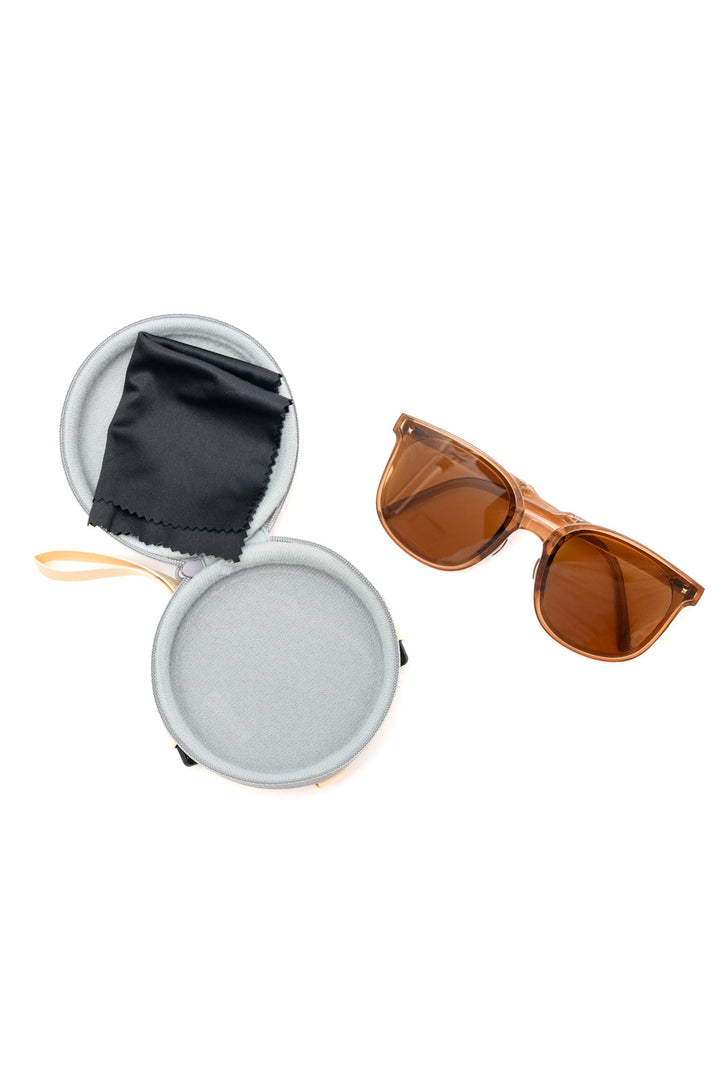Collapsible Girlfriend Sunnies & Case in Champagne-Sunglasses-Krush Kandy, Women's Online Fashion Boutique Located in Phoenix, Arizona (Scottsdale Area)