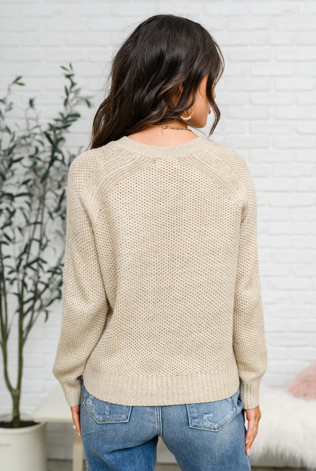 Chai Latte V-Neck Sweater in Oatmeal | S-3XL-Sweaters-Krush Kandy, Women's Online Fashion Boutique Located in Phoenix, Arizona (Scottsdale Area)
