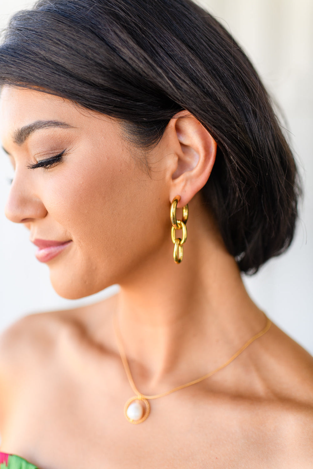 Chain Letter Earrings-Earrings-Krush Kandy, Women's Online Fashion Boutique Located in Phoenix, Arizona (Scottsdale Area)