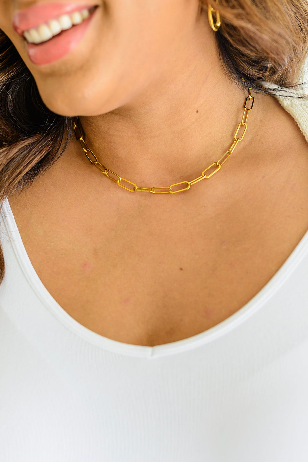 Classic Paper Clip Chain Necklace-Necklaces-Krush Kandy, Women's Online Fashion Boutique Located in Phoenix, Arizona (Scottsdale Area)