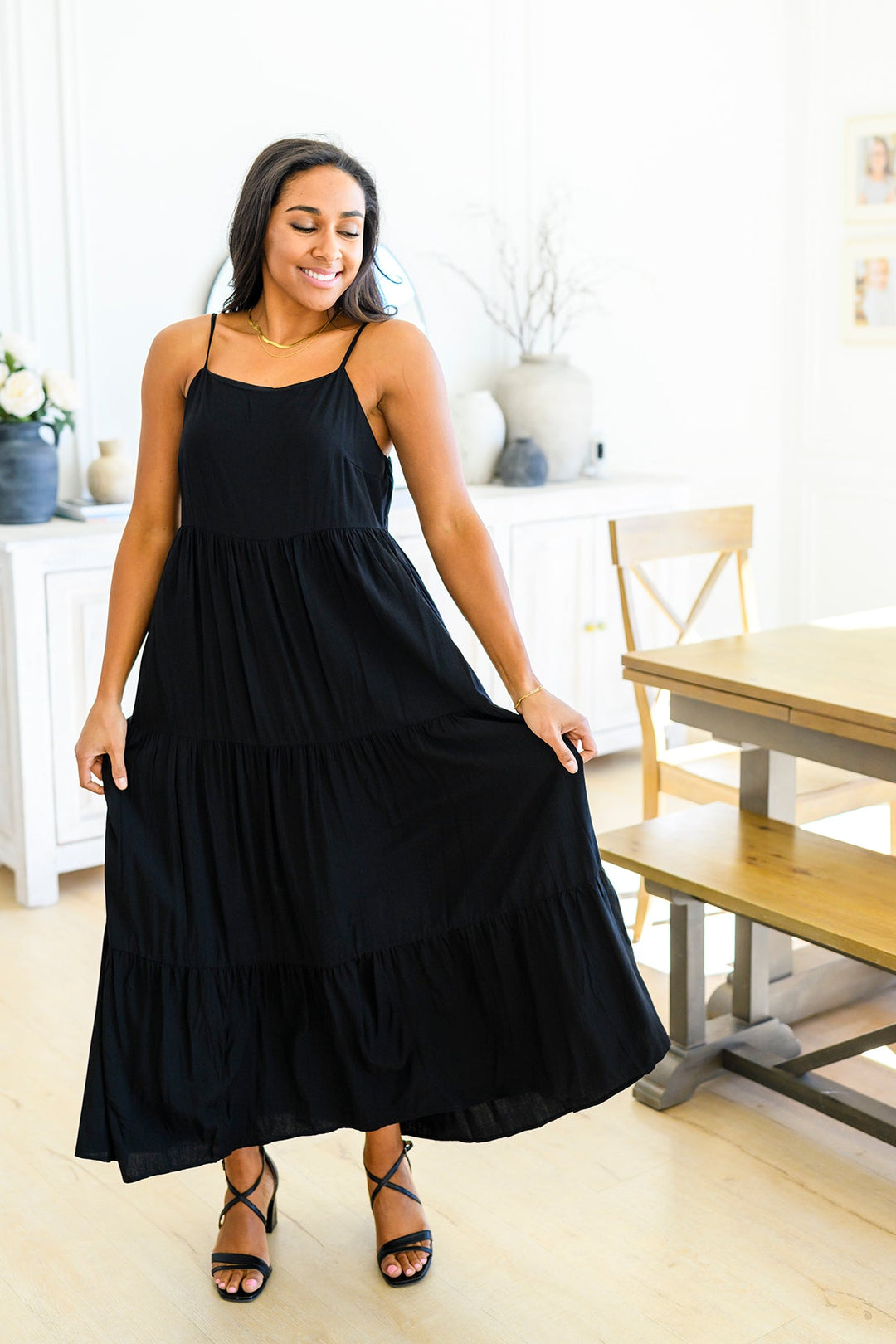 Classically Cool Tiered Maxi Dress-Dresses-Krush Kandy, Women's Online Fashion Boutique Located in Phoenix, Arizona (Scottsdale Area)