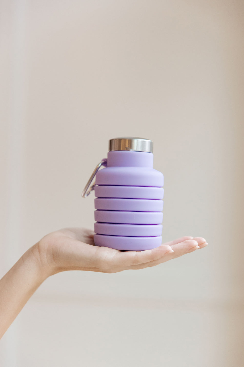 Collapsing Silicon Water Bottle in Purple-Drinkware-Krush Kandy, Women's Online Fashion Boutique Located in Phoenix, Arizona (Scottsdale Area)