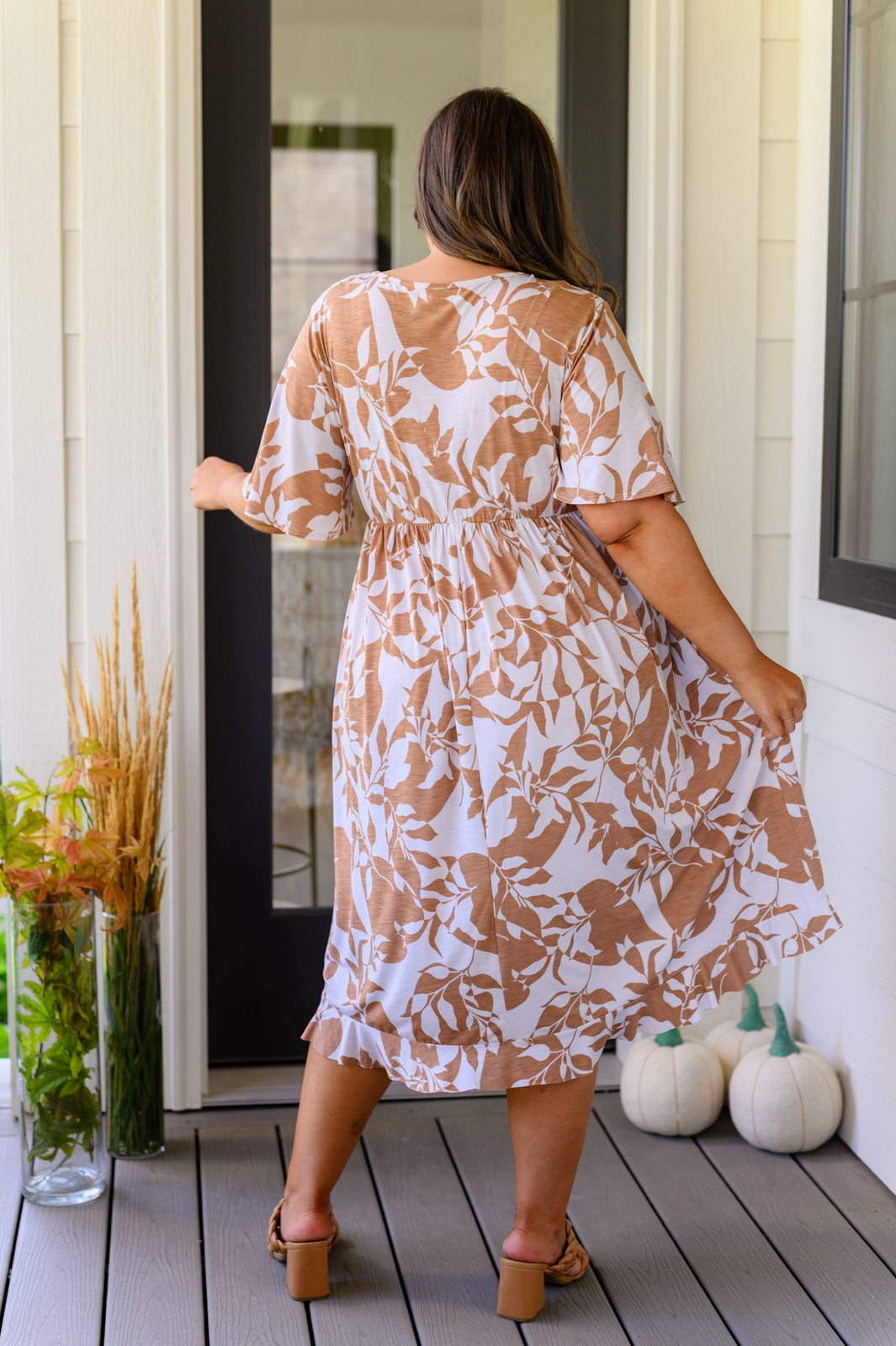 Conversation Starter Floral Faux Wrap Dress-Dresses-Krush Kandy, Women's Online Fashion Boutique Located in Phoenix, Arizona (Scottsdale Area)