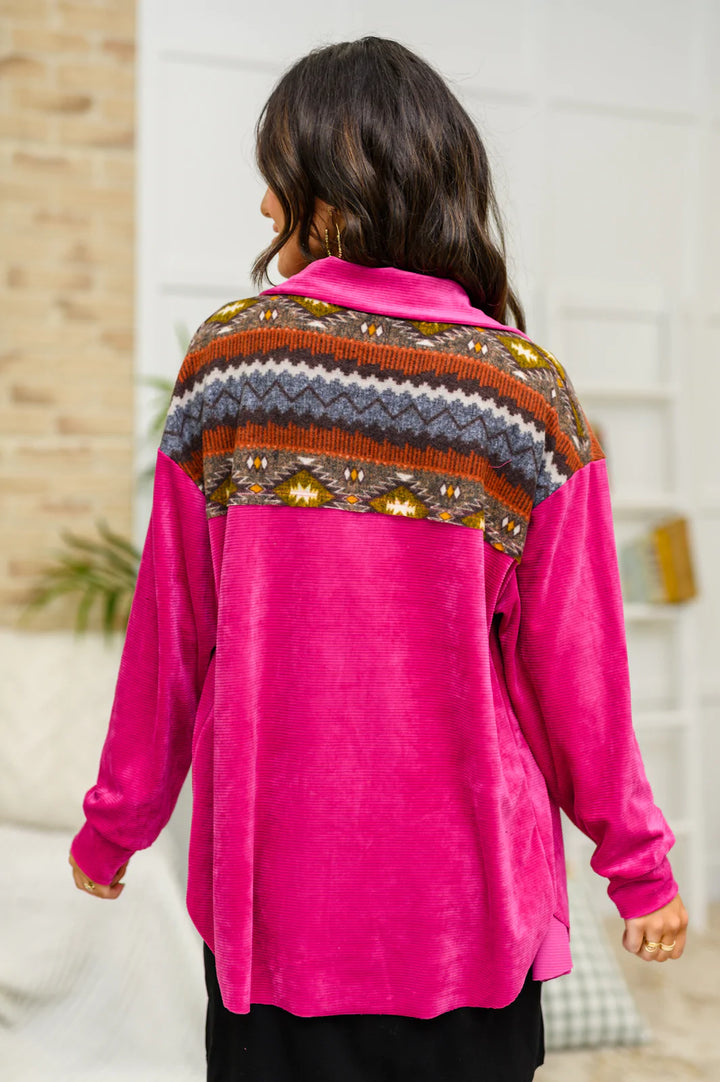 Cozy Cabin Days Sweater in Magenta-Sweaters-Krush Kandy, Women's Online Fashion Boutique Located in Phoenix, Arizona (Scottsdale Area)