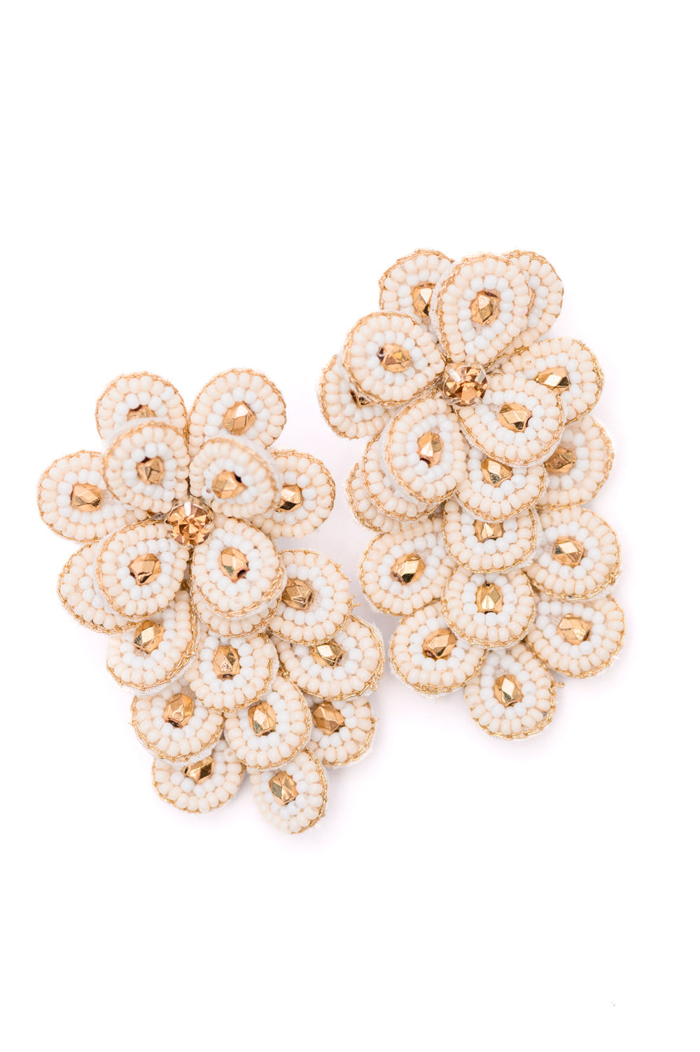 Falling Petals Earrings in Ivory-Earrings-Krush Kandy, Women's Online Fashion Boutique Located in Phoenix, Arizona (Scottsdale Area)