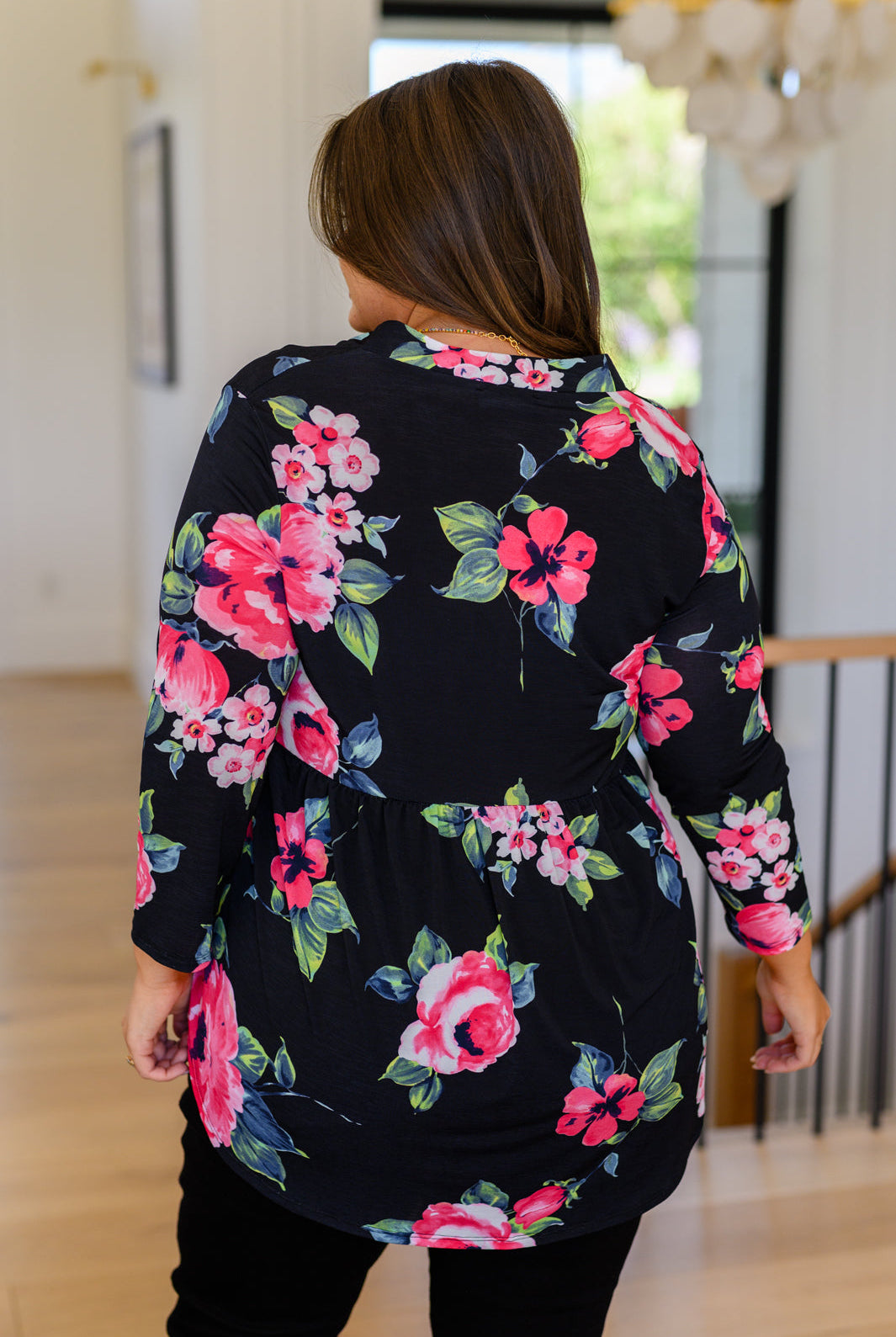 Doing My Best Floral Top-Long Sleeve Tops-Krush Kandy, Women's Online Fashion Boutique Located in Phoenix, Arizona (Scottsdale Area)