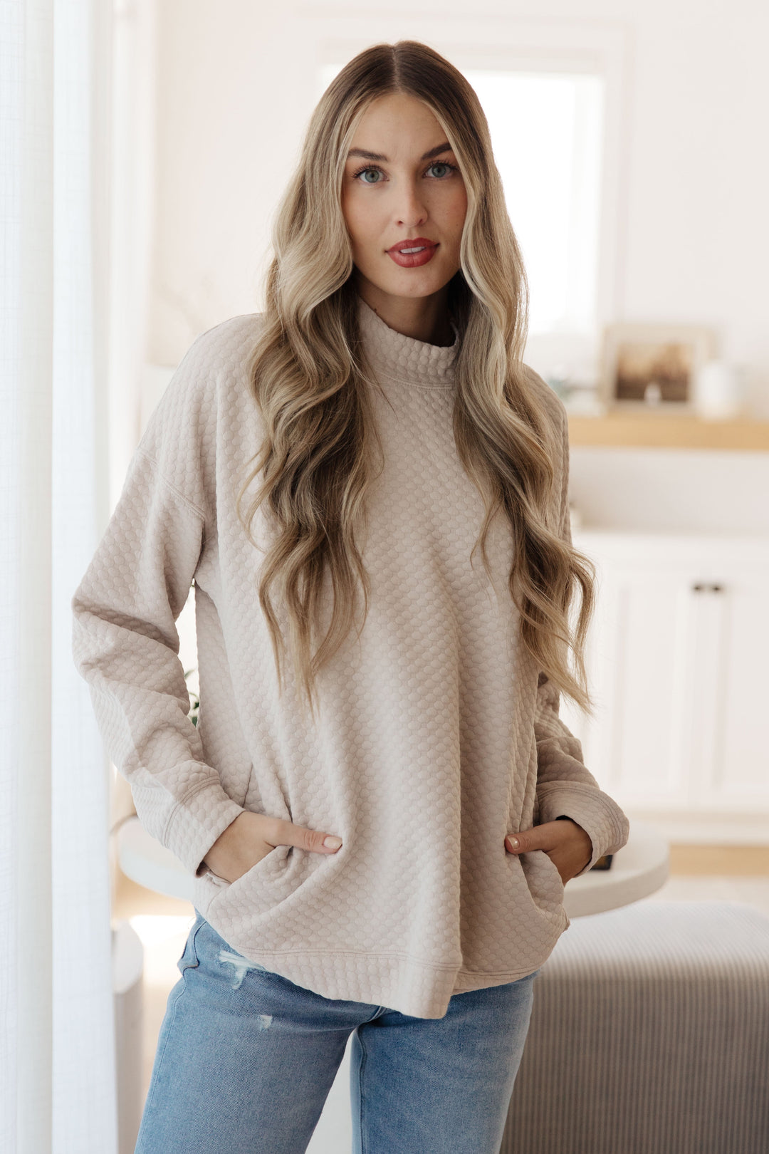 Don't Change Anything Mock Neck Pullover-Pullovers-Krush Kandy, Women's Online Fashion Boutique Located in Phoenix, Arizona (Scottsdale Area)