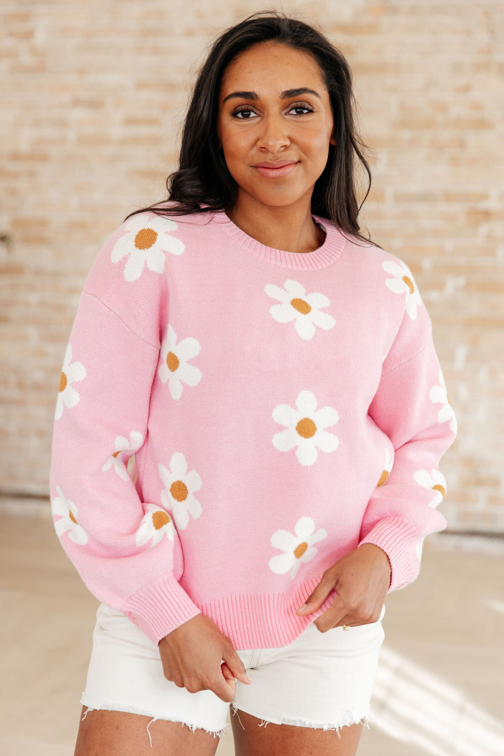 Don't Worry About a Thing Floral Sweater-Sweaters-Krush Kandy, Women's Online Fashion Boutique Located in Phoenix, Arizona (Scottsdale Area)