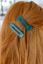 Double Trouble 2 Pack Hair Clip in Sea Blue-Hair Accessories-Krush Kandy, Women's Online Fashion Boutique Located in Phoenix, Arizona (Scottsdale Area)
