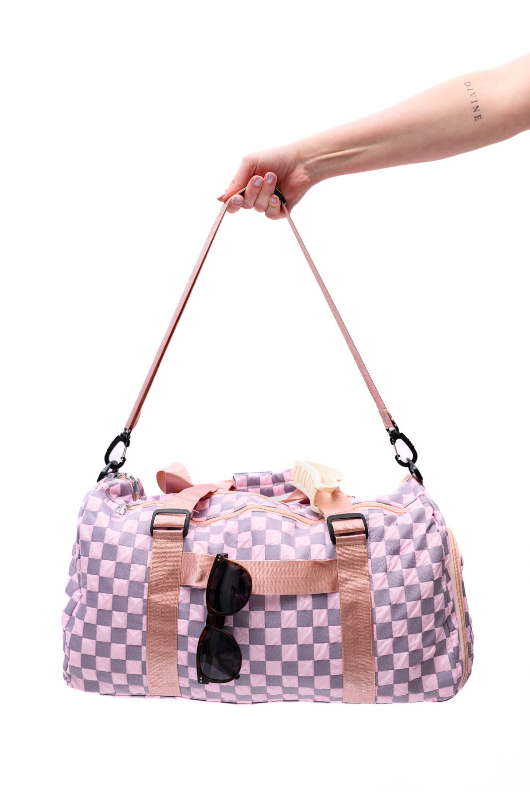 Elevate Travel Duffel in Pink-Purses & Bags-Krush Kandy, Women's Online Fashion Boutique Located in Phoenix, Arizona (Scottsdale Area)