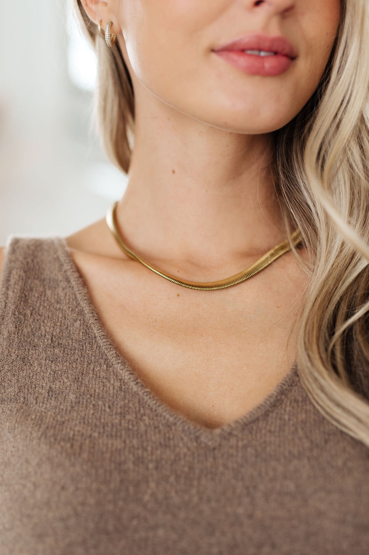 Enlighten Me Gold Plated Chain Necklace-Necklaces-Krush Kandy, Women's Online Fashion Boutique Located in Phoenix, Arizona (Scottsdale Area)