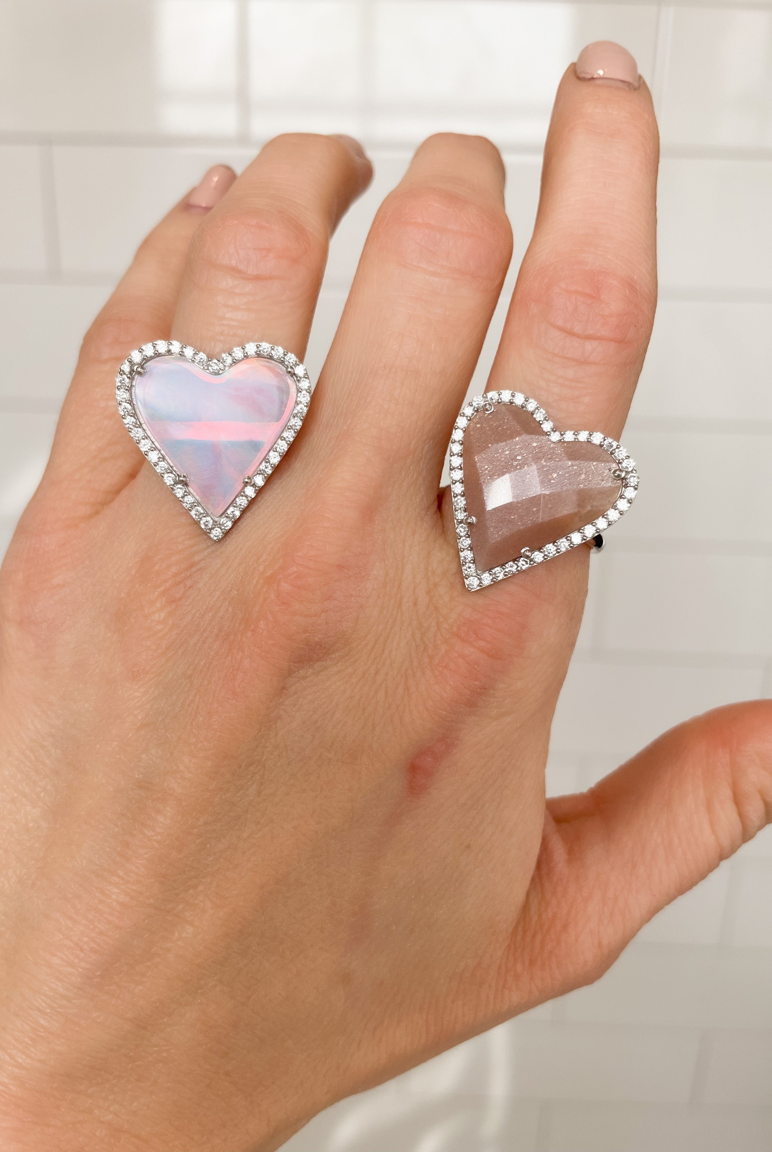 Love You Always CZ Stone Heart Ring-Rings-Krush Kandy, Women's Online Fashion Boutique Located in Phoenix, Arizona (Scottsdale Area)