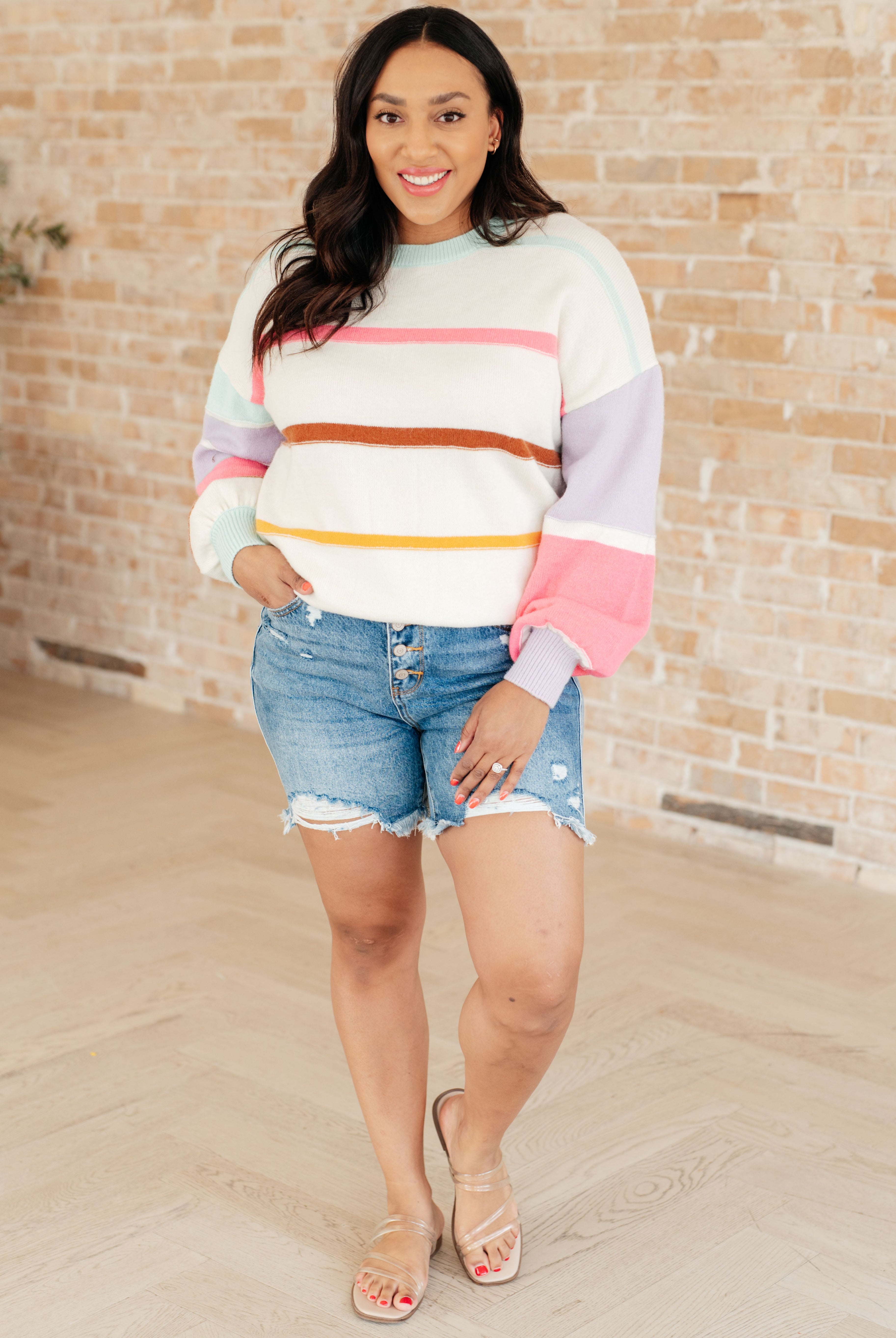 Flawless Features Striped Sweater-Sweaters-Krush Kandy, Women's Online Fashion Boutique Located in Phoenix, Arizona (Scottsdale Area)