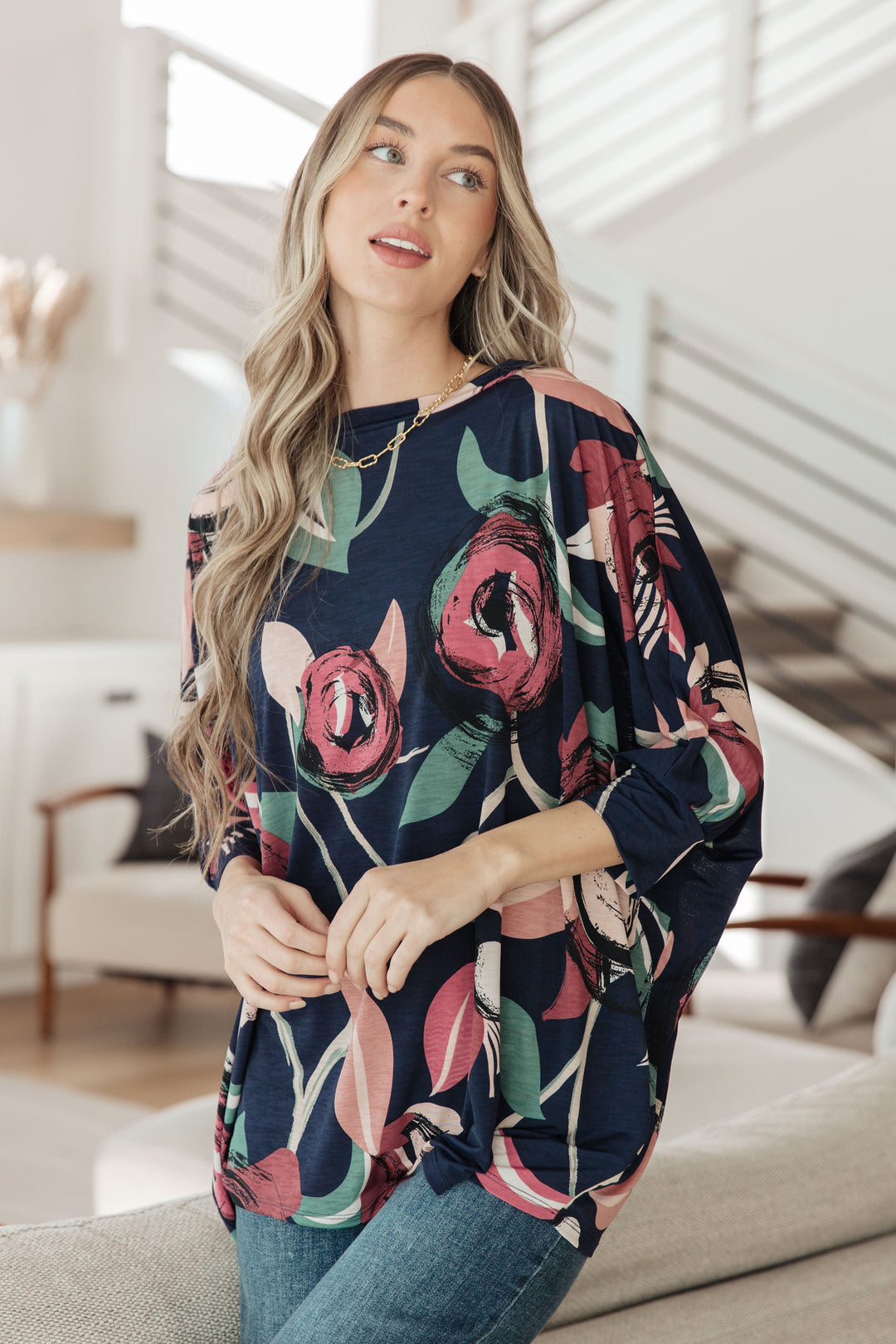 Float On Floral Top-Long Sleeve Tops-Krush Kandy, Women's Online Fashion Boutique Located in Phoenix, Arizona (Scottsdale Area)