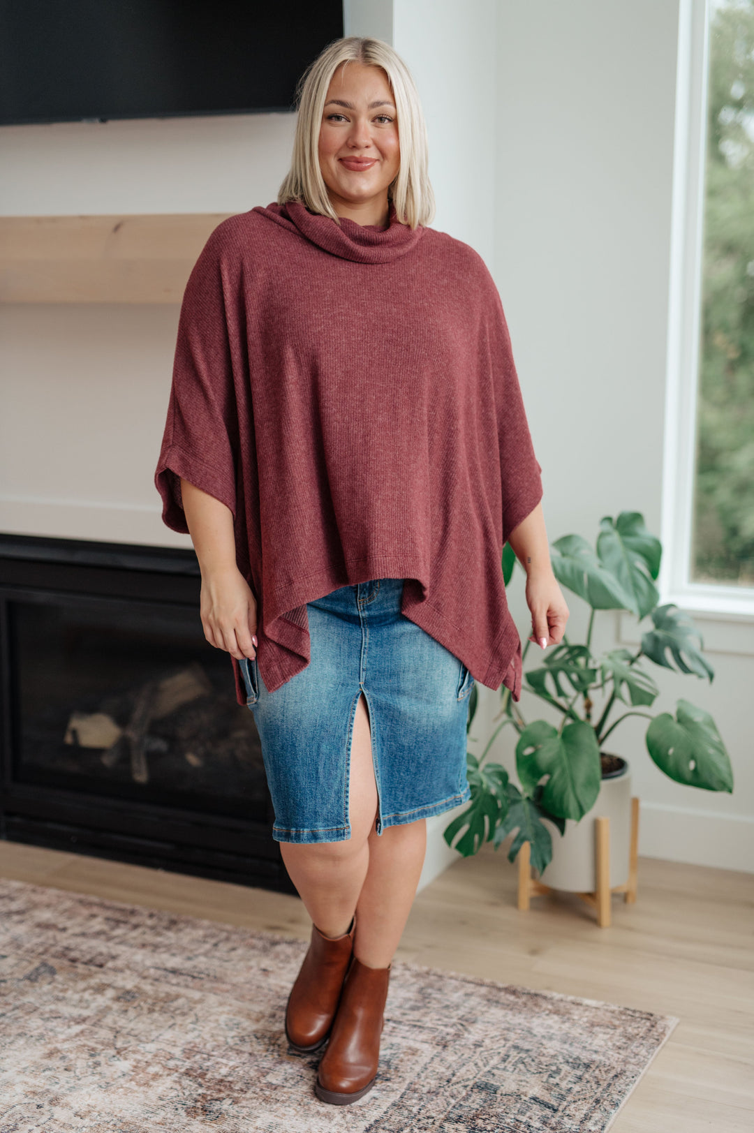 Forgive Me Cowl Neck Poncho-Sweaters-Krush Kandy, Women's Online Fashion Boutique Located in Phoenix, Arizona (Scottsdale Area)
