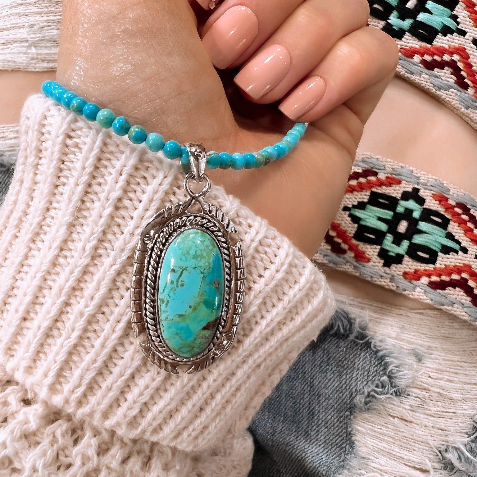 Beaded Stone Pendant Necklaces | 3 Stone Options-Necklaces-Krush Kandy, Women's Online Fashion Boutique Located in Phoenix, Arizona (Scottsdale Area)