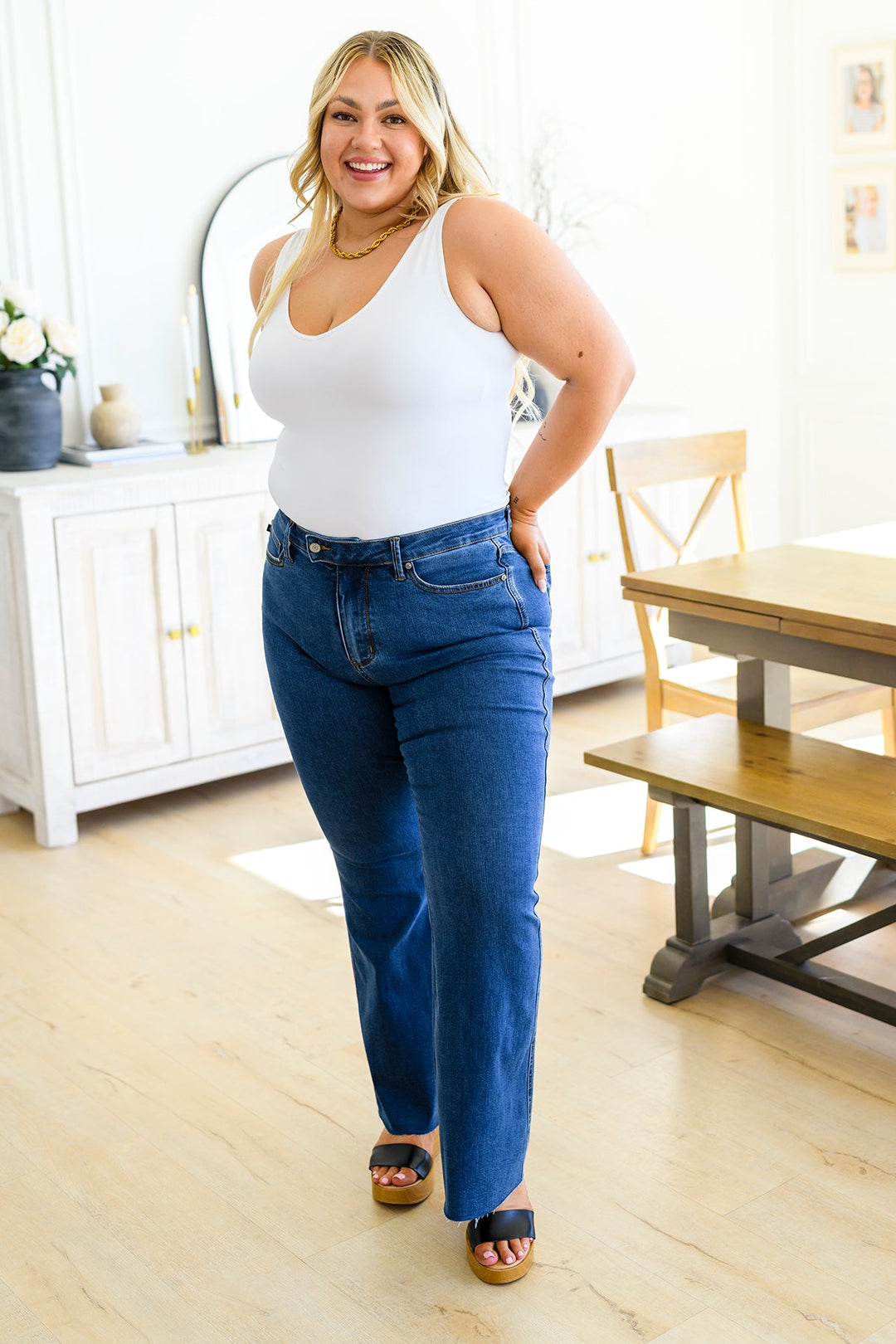 Judy Blue Francine High Rise Tummy Control Flared Jeans-Jeans-Krush Kandy, Women's Online Fashion Boutique Located in Phoenix, Arizona (Scottsdale Area)