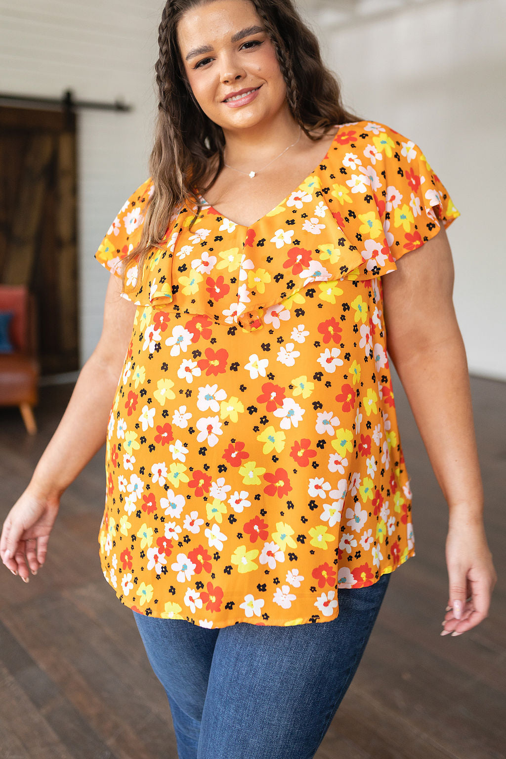 Freshly Picked Floral Top-Short Sleeve Tops-Krush Kandy, Women's Online Fashion Boutique Located in Phoenix, Arizona (Scottsdale Area)