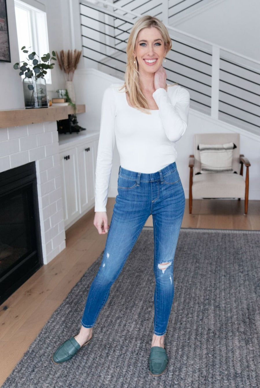 JUDY BLUE | Get Together Mid-Rise Skinny Jegging PLUS/REG-Jeans-Krush Kandy, Women's Online Fashion Boutique Located in Phoenix, Arizona (Scottsdale Area)
