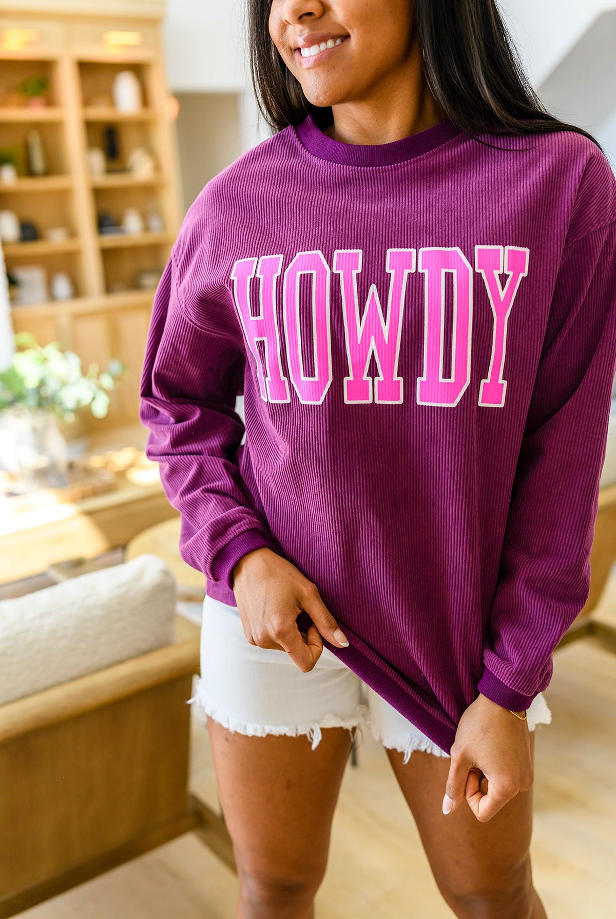 Get 'Em Cowgirl Textured Sweater-Sweaters-Krush Kandy, Women's Online Fashion Boutique Located in Phoenix, Arizona (Scottsdale Area)