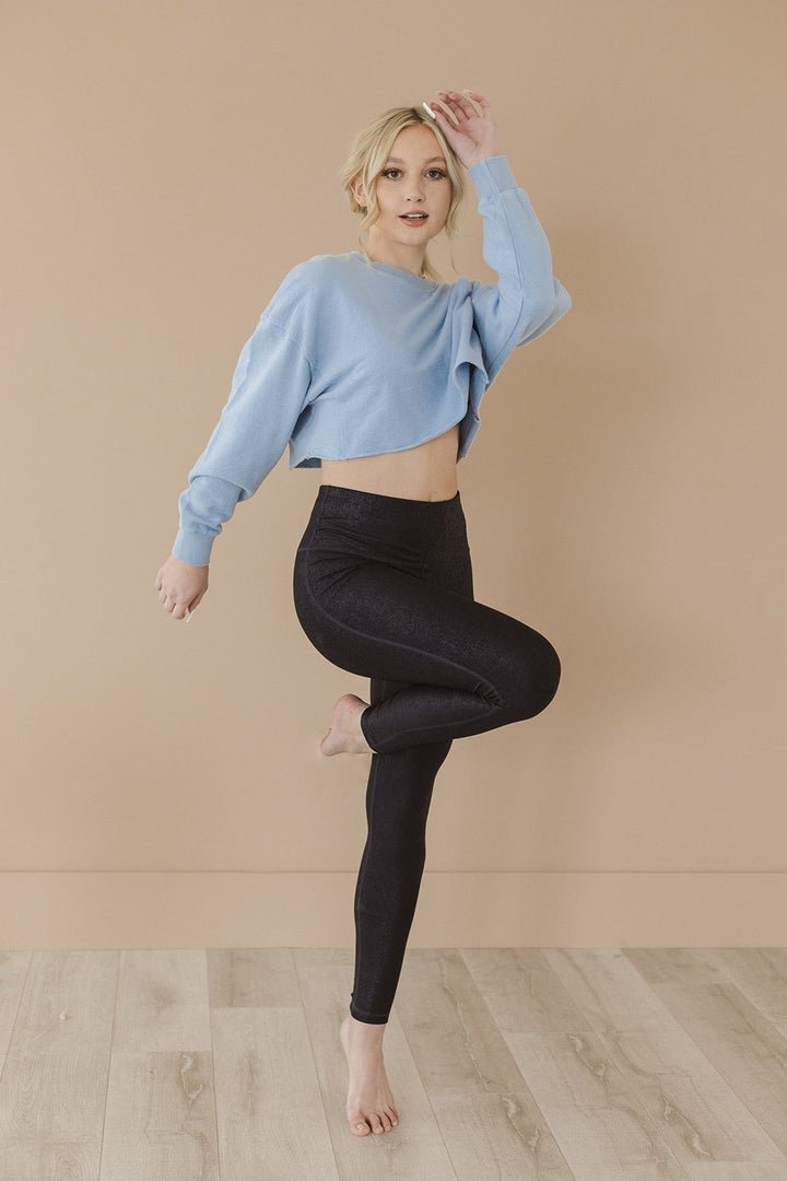 MONO B: Keeping It Cool Cropped Mineral Wash Pullover-Pullovers-Krush Kandy, Women's Online Fashion Boutique Located in Phoenix, Arizona (Scottsdale Area)