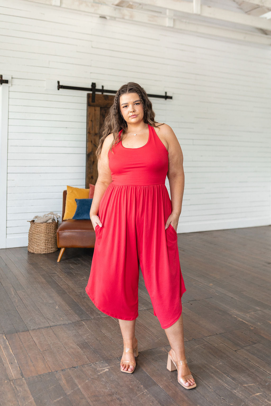 Print Strapless Belted Backless Plus Size Jumpsuit - The Little Connection