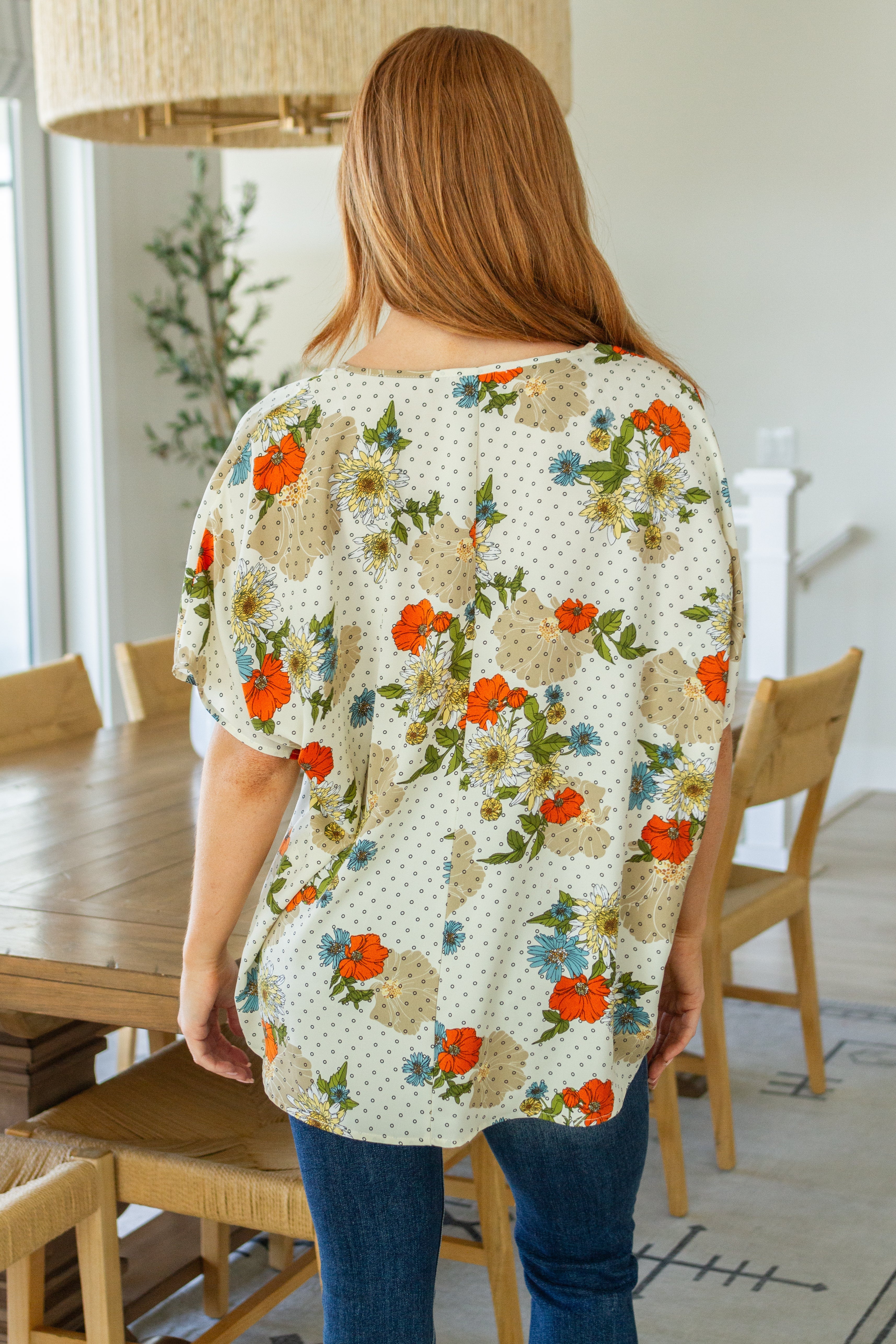 Good Morning Floral V-Neck Blouse-Womens-Krush Kandy, Women's Online Fashion Boutique Located in Phoenix, Arizona (Scottsdale Area)
