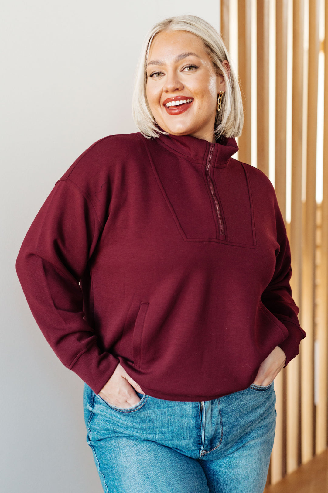Handle That Half Zip Pullover-Sweaters-Krush Kandy, Women's Online Fashion Boutique Located in Phoenix, Arizona (Scottsdale Area)