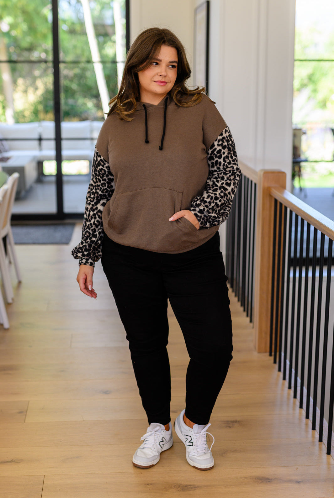 Here And There Leopard Print Hoodie-Hoodies-Krush Kandy, Women's Online Fashion Boutique Located in Phoenix, Arizona (Scottsdale Area)