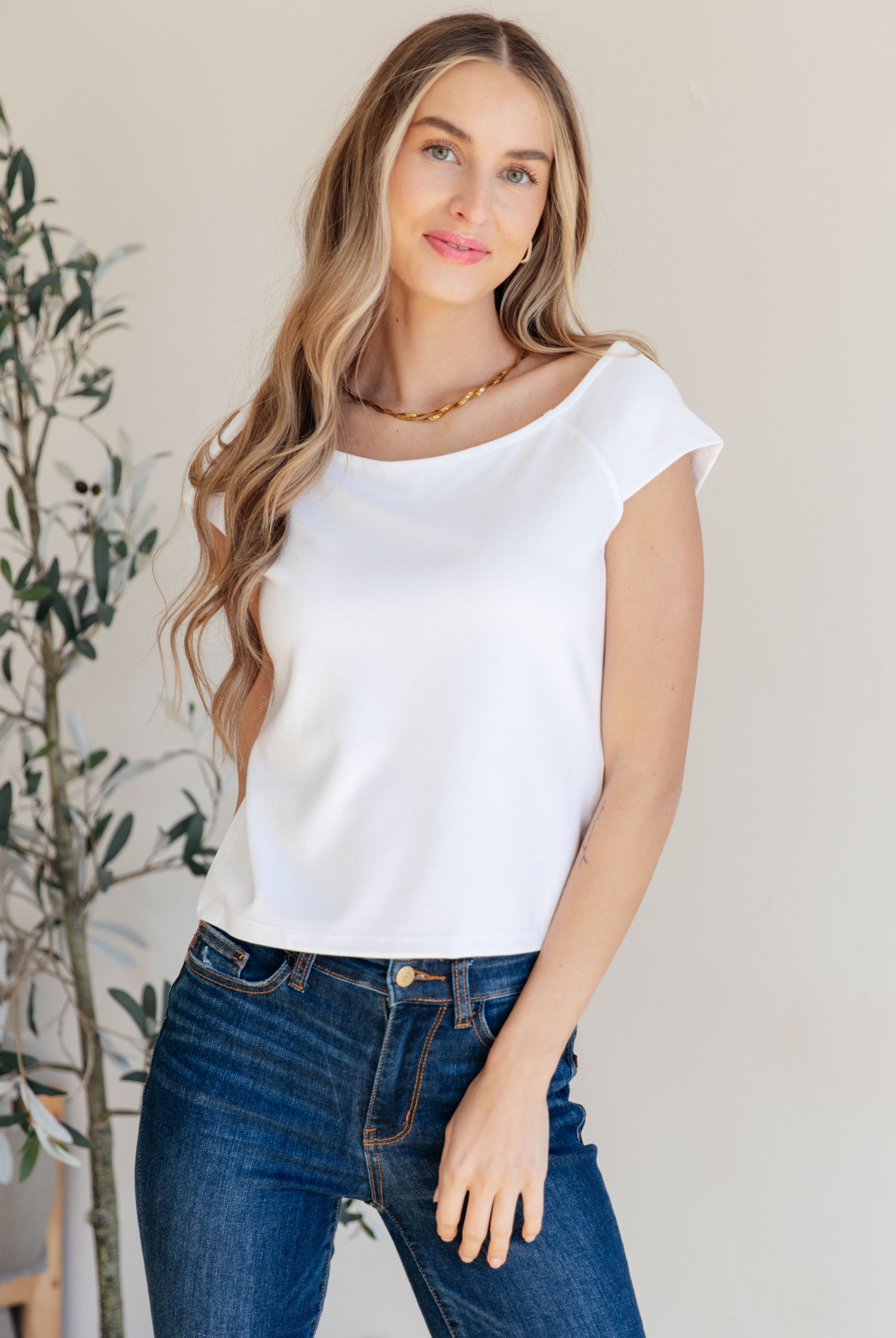 Here I Am For the First Time Top in White-Short Sleeve Tops-Krush Kandy, Women's Online Fashion Boutique Located in Phoenix, Arizona (Scottsdale Area)