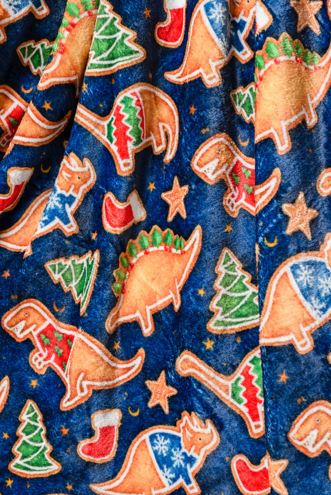 Holiday Fleece Blanket in Dino Cookie-Blankets-Krush Kandy, Women's Online Fashion Boutique Located in Phoenix, Arizona (Scottsdale Area)