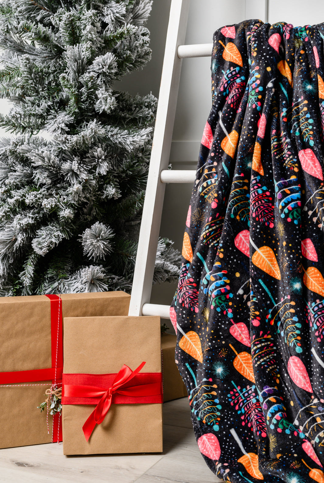 Holiday Fleece Blanket in Neon Trees-Blankets-Krush Kandy, Women's Online Fashion Boutique Located in Phoenix, Arizona (Scottsdale Area)