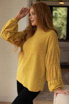 Honey Be Mine Balloon Sleeve Sweater-Sweaters-Krush Kandy, Women's Online Fashion Boutique Located in Phoenix, Arizona (Scottsdale Area)