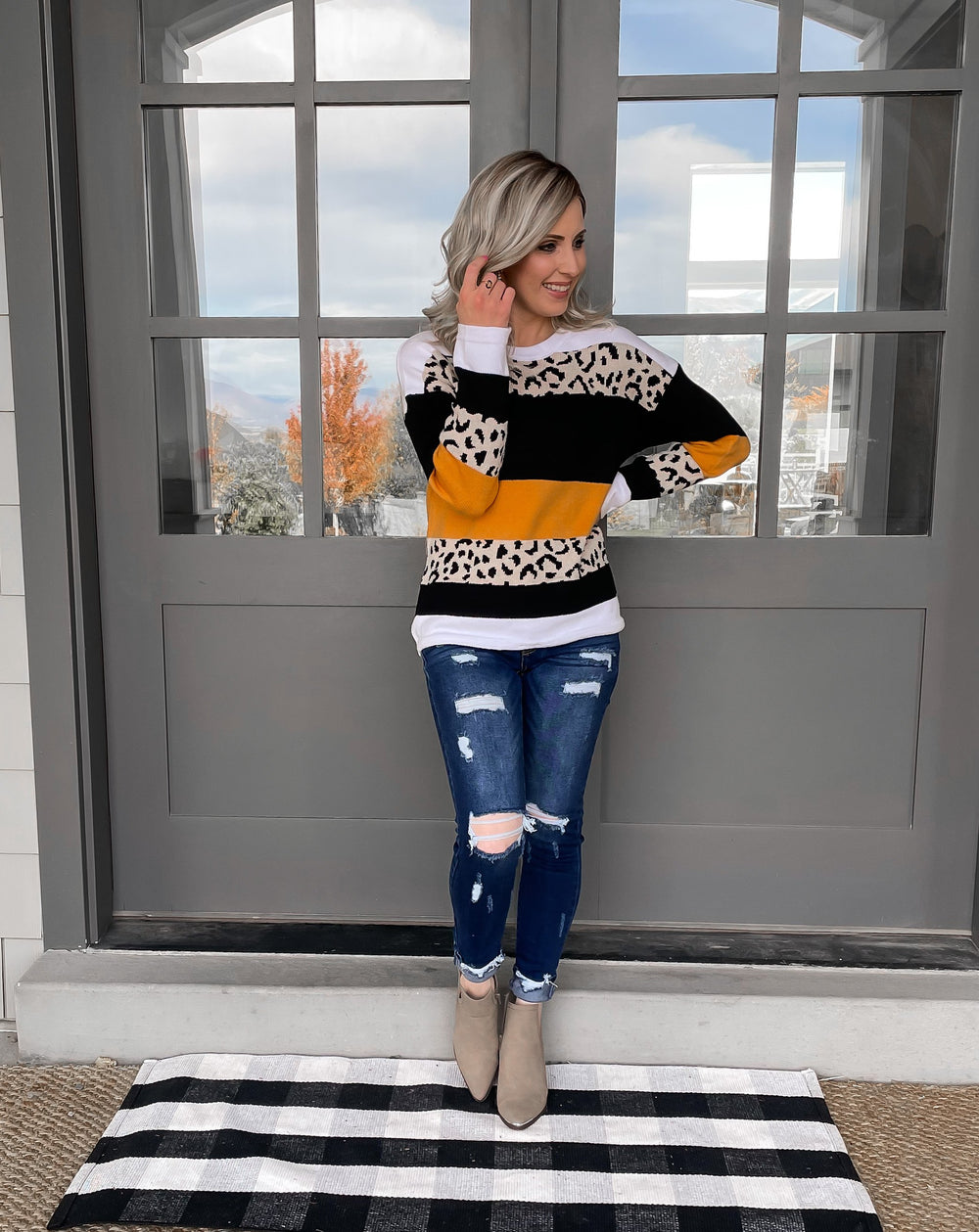 LUX Fierce Feelings Leopard Sweater | S-2X-Krush Kandy, Women's Online Fashion Boutique Located in Phoenix, Arizona (Scottsdale Area)