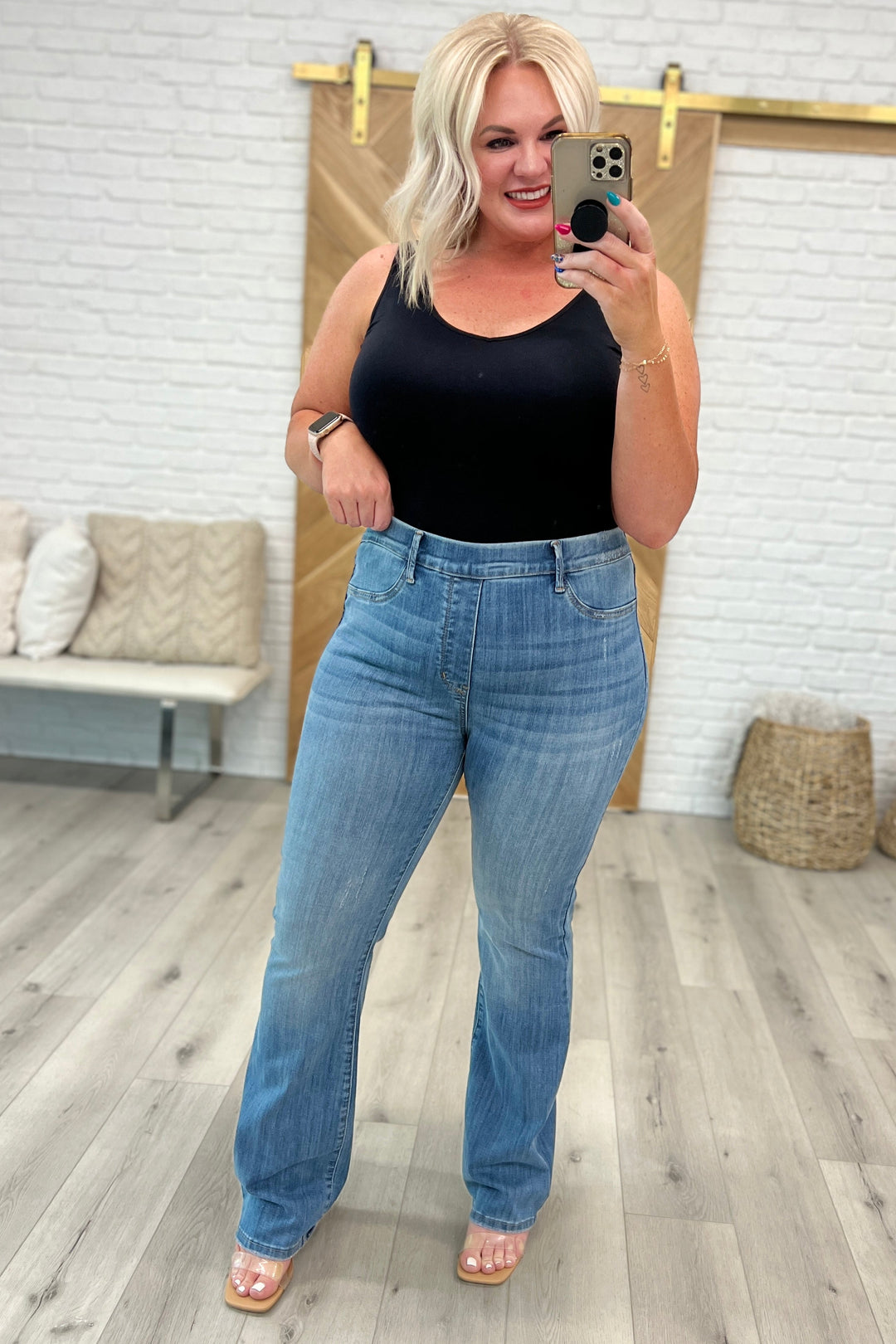 Judy Blue Paula High Rise Pull On Slim Bootcut-Jeans-Krush Kandy, Women's Online Fashion Boutique Located in Phoenix, Arizona (Scottsdale Area)