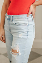 Judy Blue Super Light Destroyed Boyfriend Jeans-Jeans-Krush Kandy, Women's Online Fashion Boutique Located in Phoenix, Arizona (Scottsdale Area)