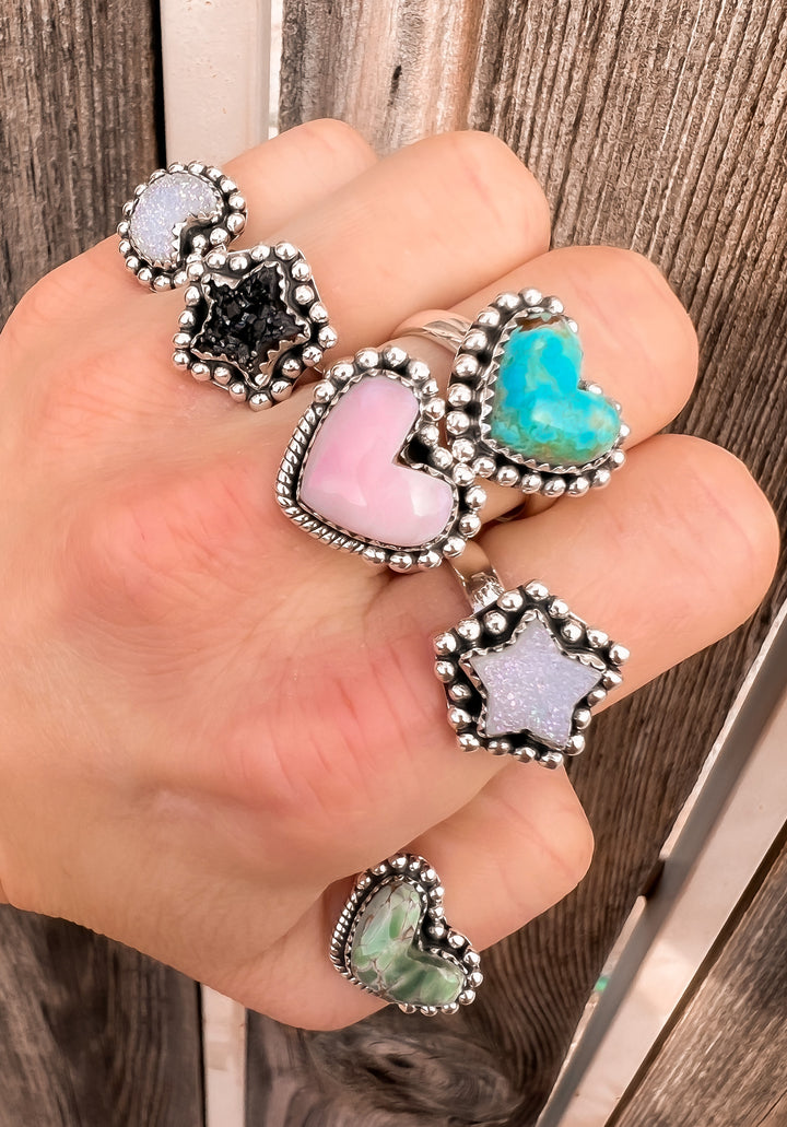 With All My Love Single Stone Heart Sterling Silver Ring | PREORDER NOW OPEN-Rings-Krush Kandy, Women's Online Fashion Boutique Located in Phoenix, Arizona (Scottsdale Area)